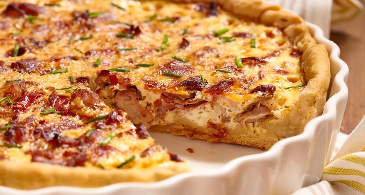 Savory quiche with chicken