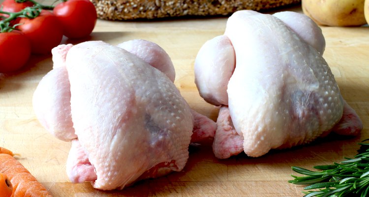 Raw poussin small chicken