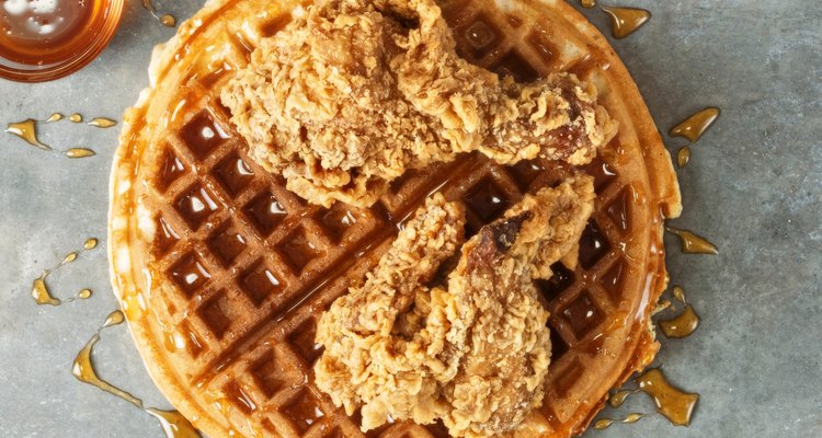 rustic southern american comfort food chicken waffle
