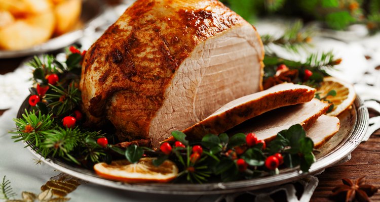 Ham, served on the old plate.