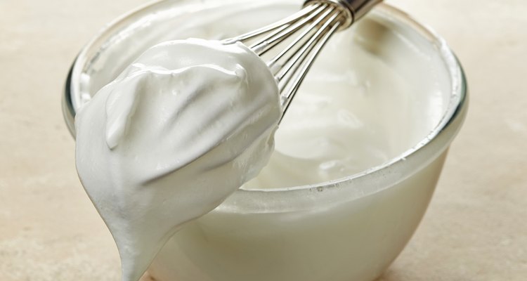 Beaten egg whites