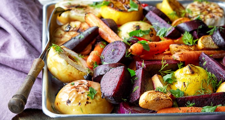 Roasted fruits and vegetables