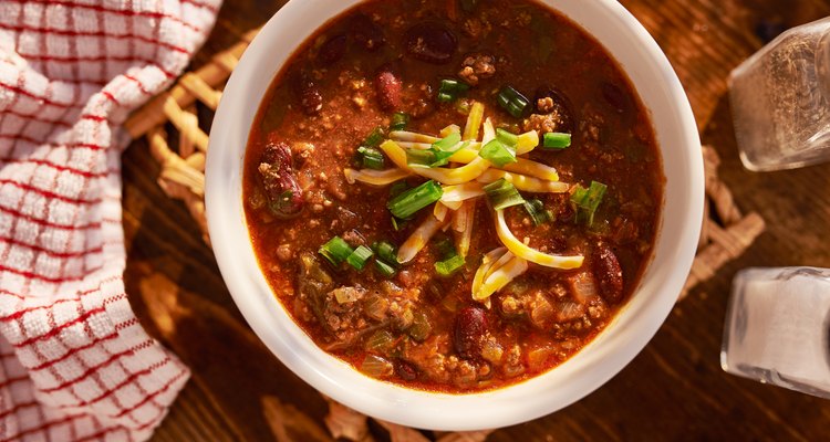 Bowl of Weight Watchers turkey chili