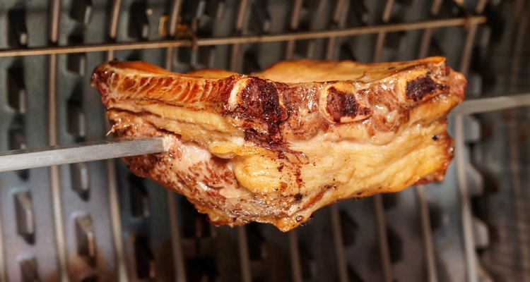 Pork ribs on electric grill