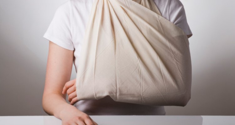 A scarf can easily be transformed into an effective sling.