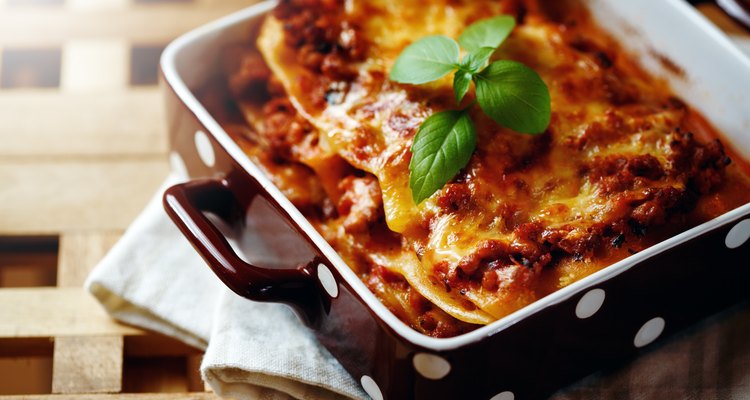 Italian Food Style. Lasagna plate.