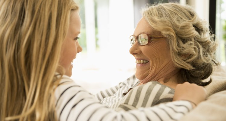 Grandmother and granddaughter bonding