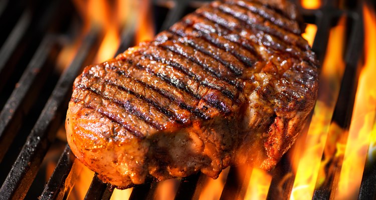 Beef steak on the grill