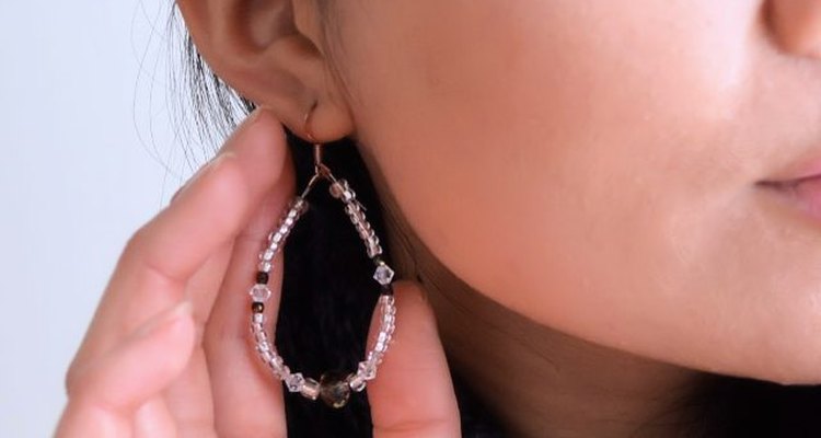 DIY Beaded Crystal Teardrop Earrings