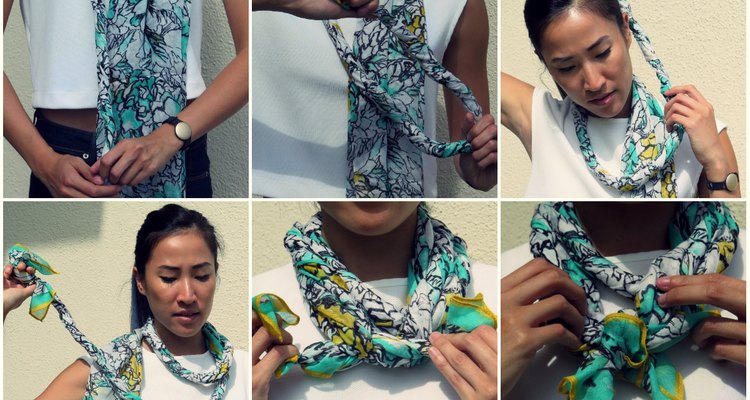 How to tie the twist around scarf.