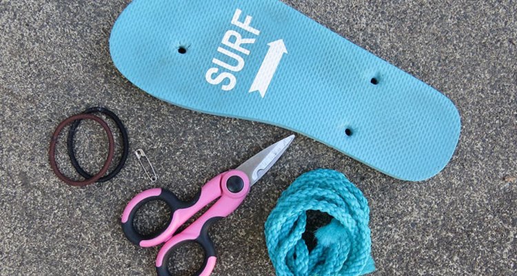 Things you'll need to fix a flip flop sandal.