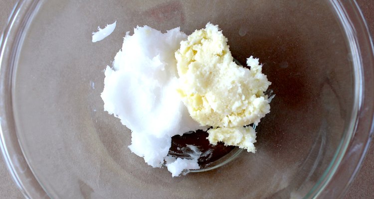 Add coconut oil and shea butter | DIY Men's Shaving Cream