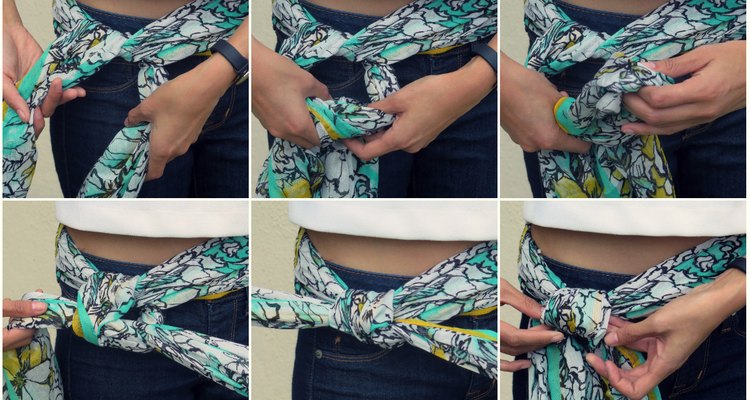 How to tie the belt scarf style.