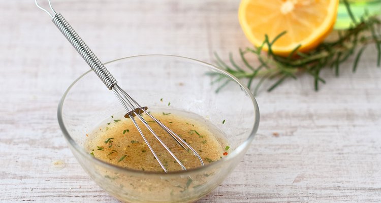A quick vinaigrette is much healthier than a store-bought dressing.