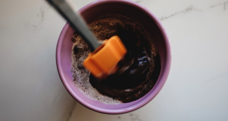 Stir the chocolate ganache until it is very smooth and shiny.