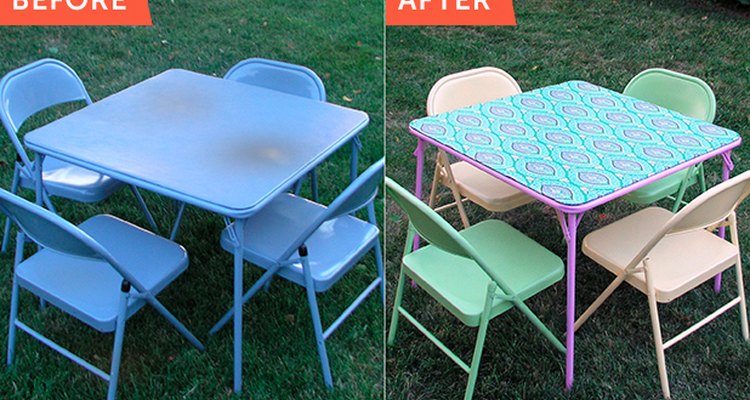 Antes y después: ¡La mesa y las sillas listas para una fiesta en el jardín!