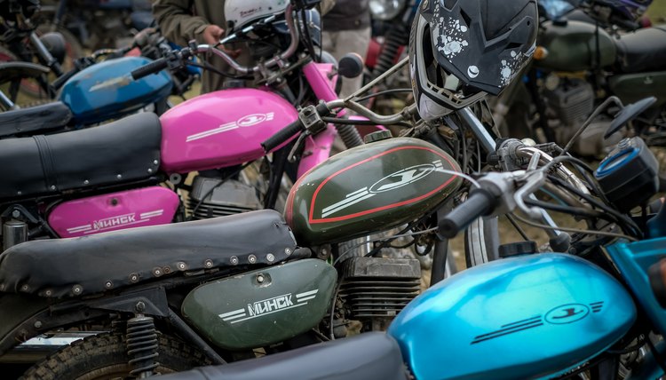 Vietnamese Youths Battle Off-Road On Soviet-Era Minsk Motorbikes