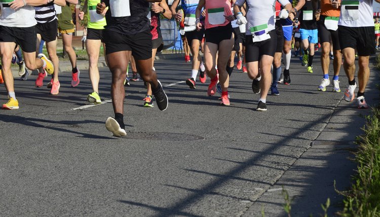 A Marathon Runnig Race Underway