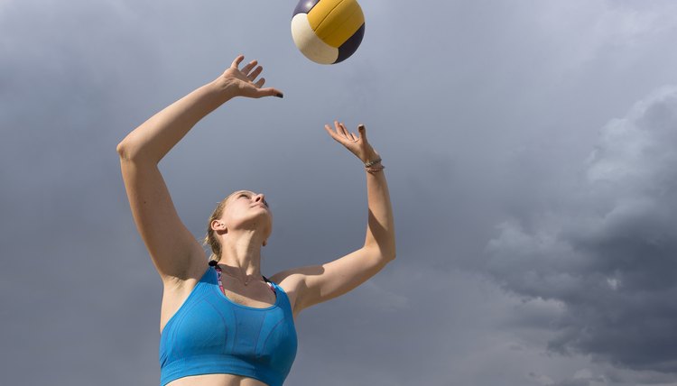 Volleyball Player Passing the Ball