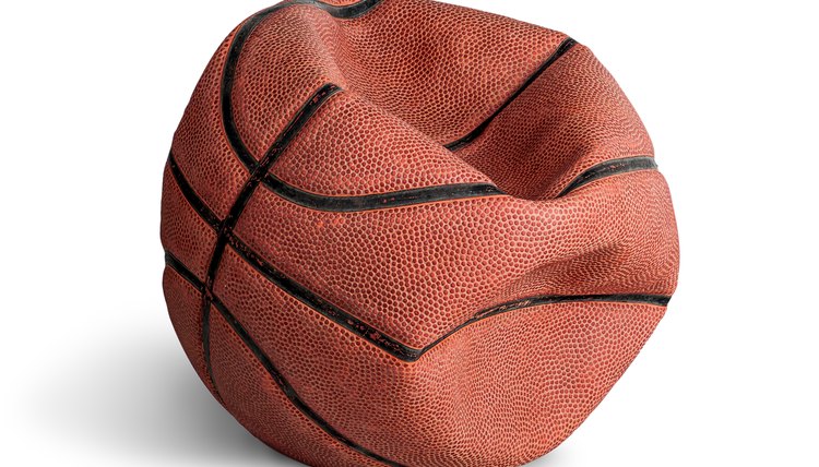 Old deflated basketball