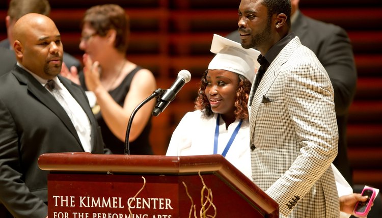 Michael Vick Speaks At Camelot Accelerated High School's 2011 Commencement