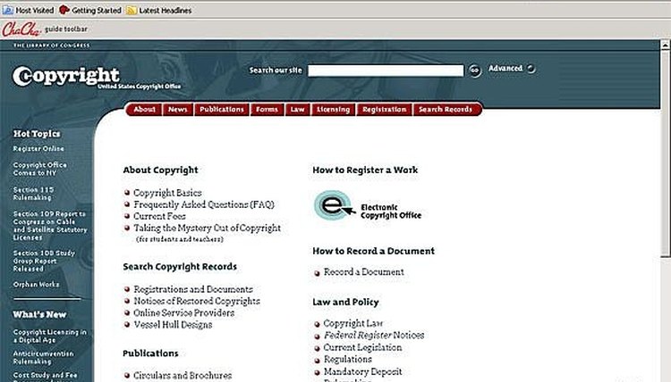 Copyright Songs with US Copyright Office Online