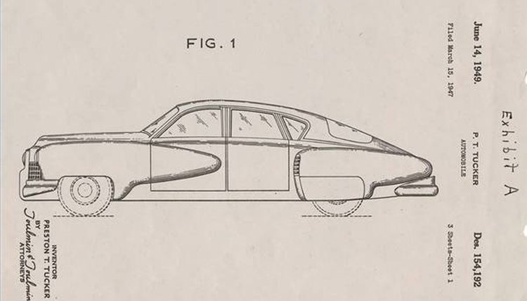 1948 Tucker Sedan patent illustration (Public Domain, Wiki Commons)