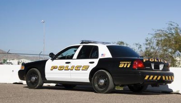 Police car outdoors.