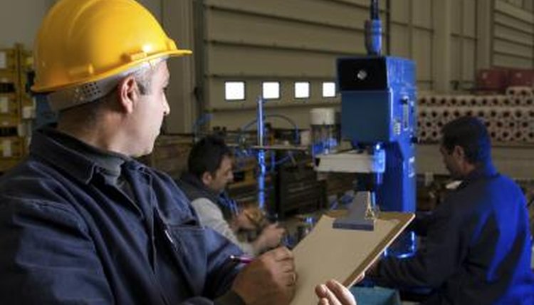 An employee conducts a safety check.
