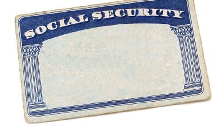 Blank Social Security card.