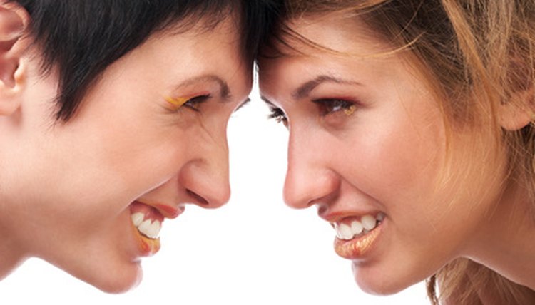 Christian women play a game at fellowship.