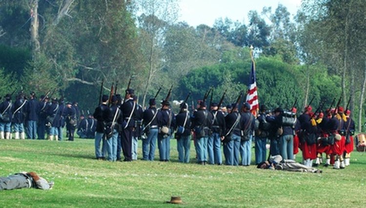 Bayonets were attached to guns during the Civil War.