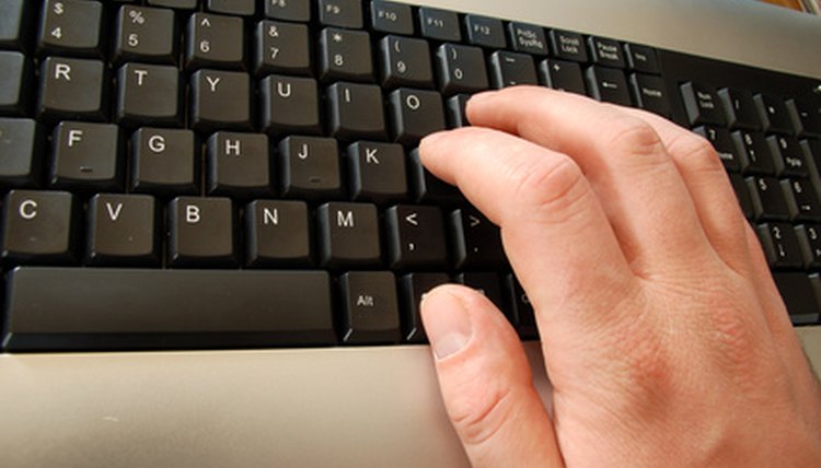 basic typing test with finger position