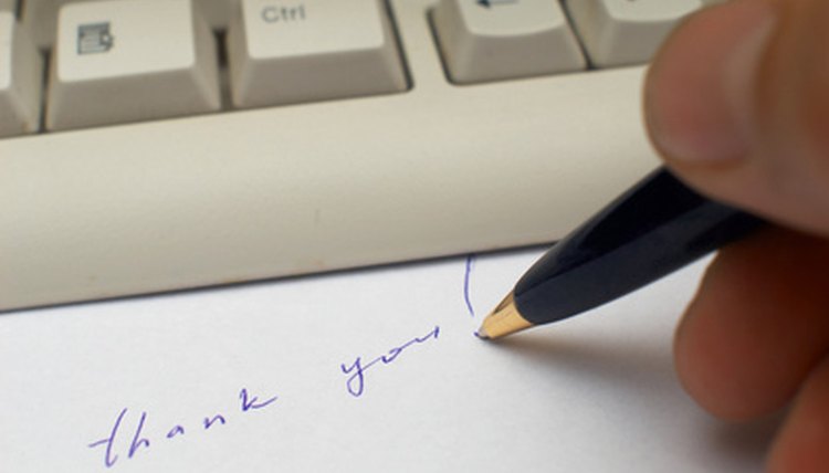 Handwritten thank you notes help show your sincere gratitude.