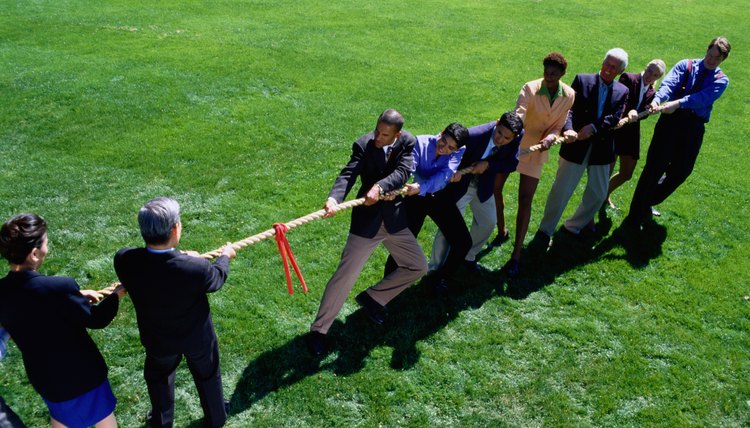 Businesspeople in a Tug of War