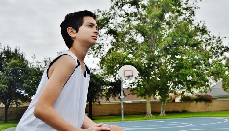 Boy Playing Basketball