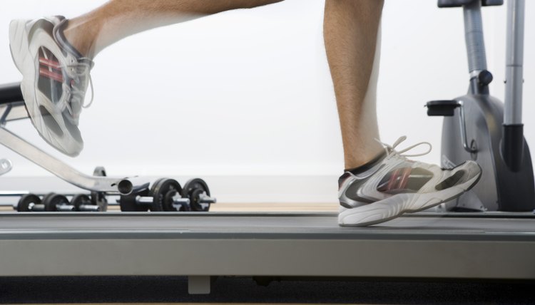 Person using treadmill