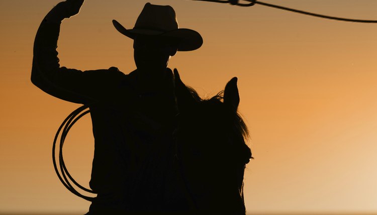 Practice on hay bales before looking for a cow to lasso.
