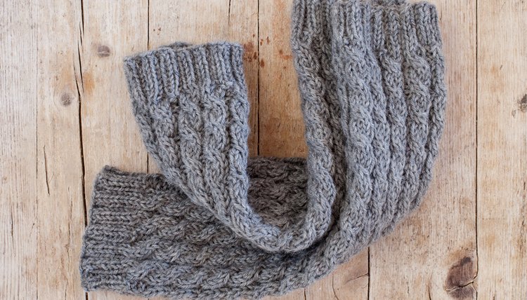 knitted wood legwarmers