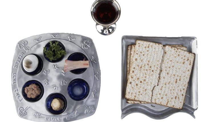 The Seder uses foods and wine to tell the Passover story.