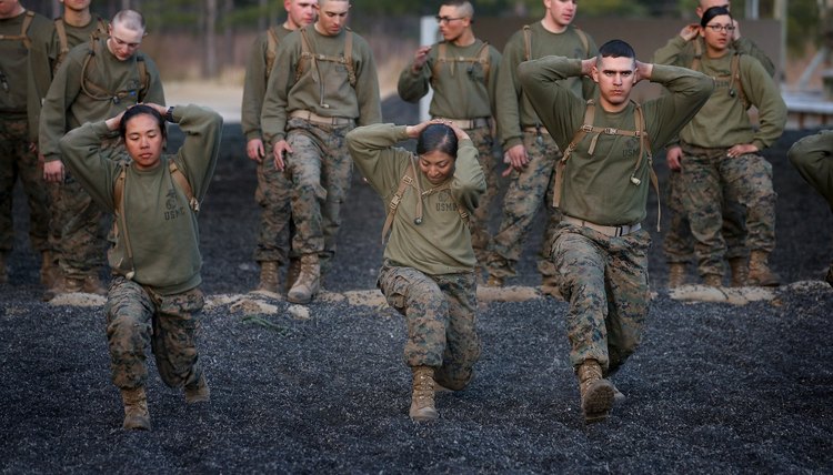 Female Marines Participate In Marine Combat Training At Camp LeJeune