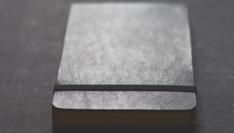 A moleskin notebook.