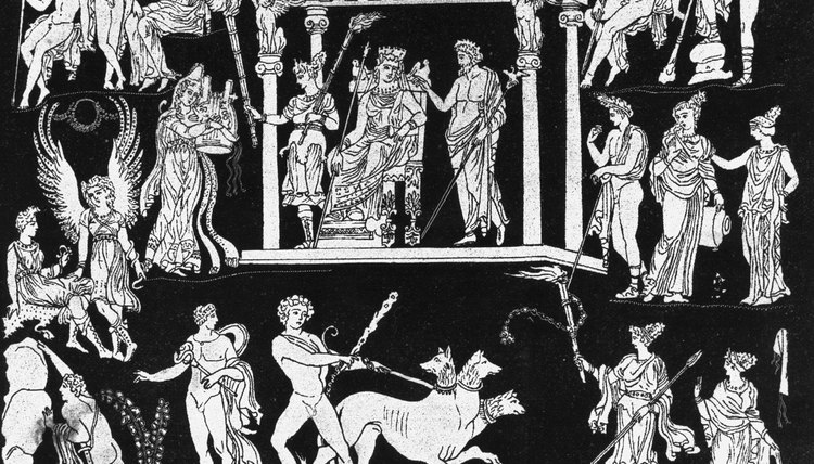 Ancient Greek Artwork telling story of Hades