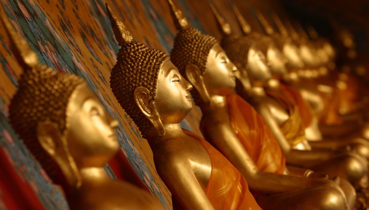 After his death, Buddha's ashes were placed in a stupa.
