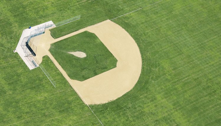 Aerial view of baseball field