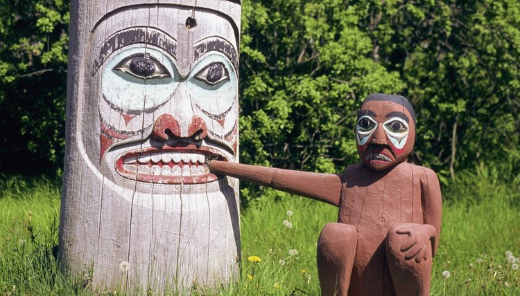 Totem poles.