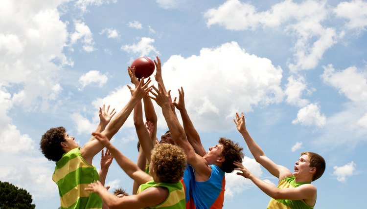 Players all competing for Australian football