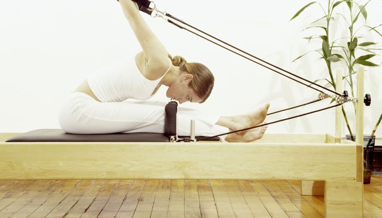 Woman doing Pilates exercises