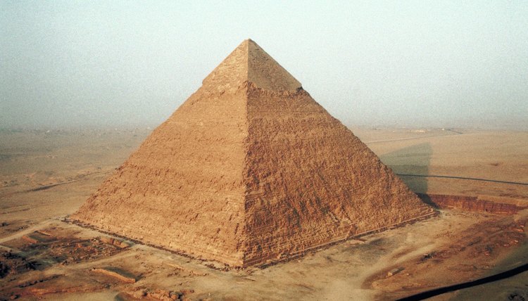 Create a sand pyramid for your school project.