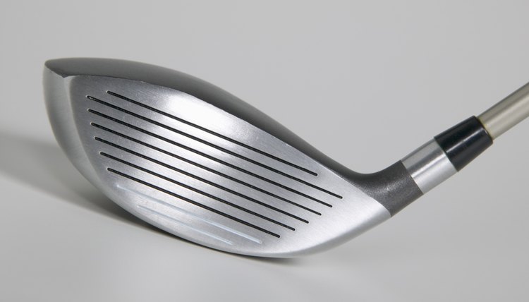 The black ferrule, at the end of the shaft, is a standard golf club component.